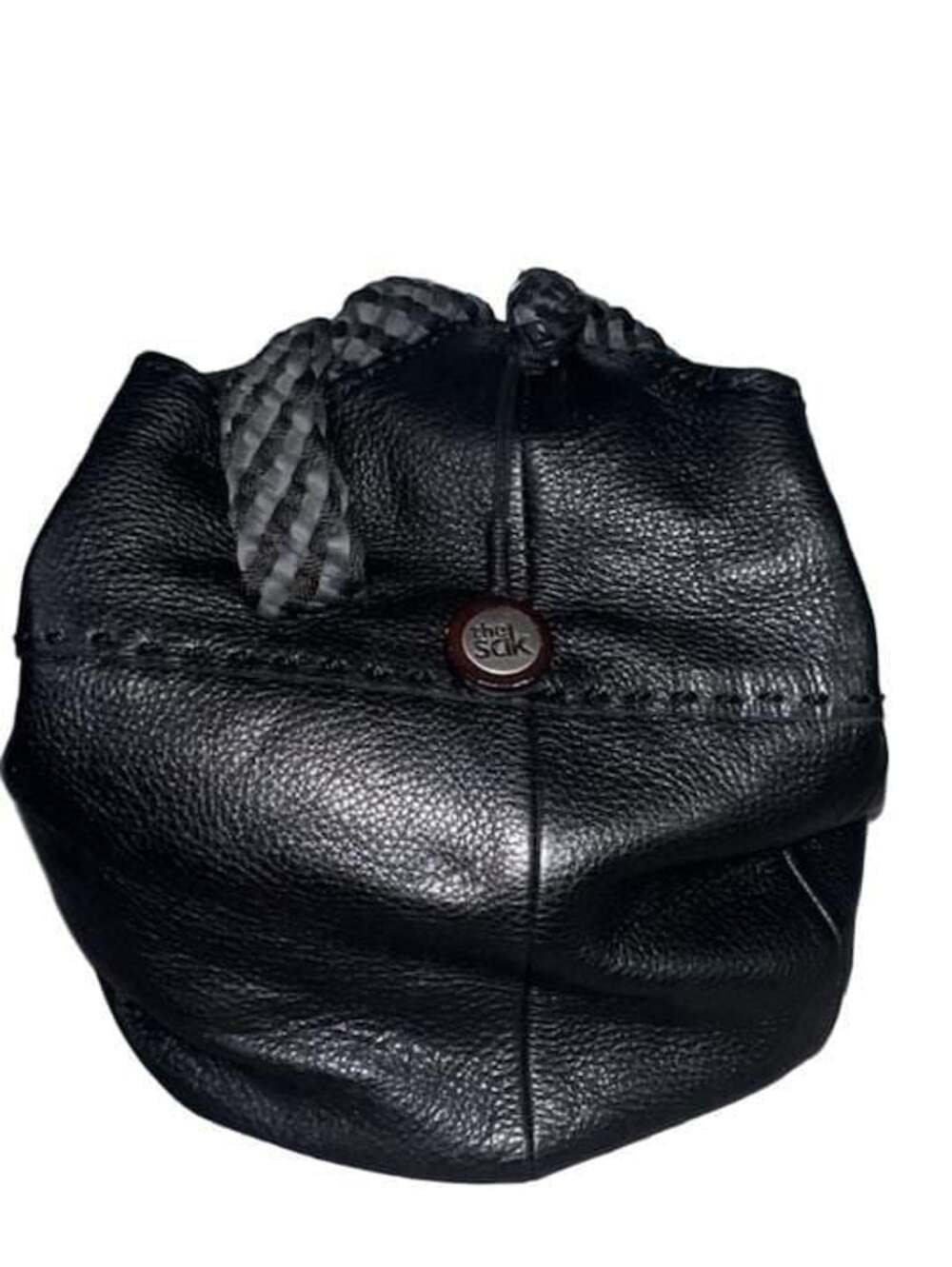 The Sak Black Leather Slouchy Bucket Hobo Shoulder Bag with Braided Strap